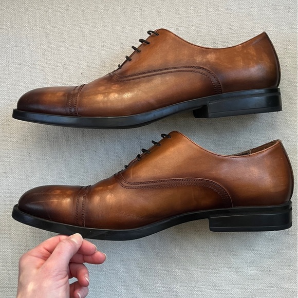 Bruno Magli The Butler Leather Lace Up Oxford Dress Shoe Cognac Brown Sz 13 main image 7